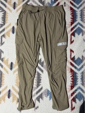 RAWGEAR Activewear Utility Cargo Reflective Khaki Jogger Pants Mens XL